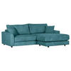 ECKSOFA Petrol Cord  - Petrol/Schwarz, Design, Kunststoff/Textil (240/175cm) - Landscape