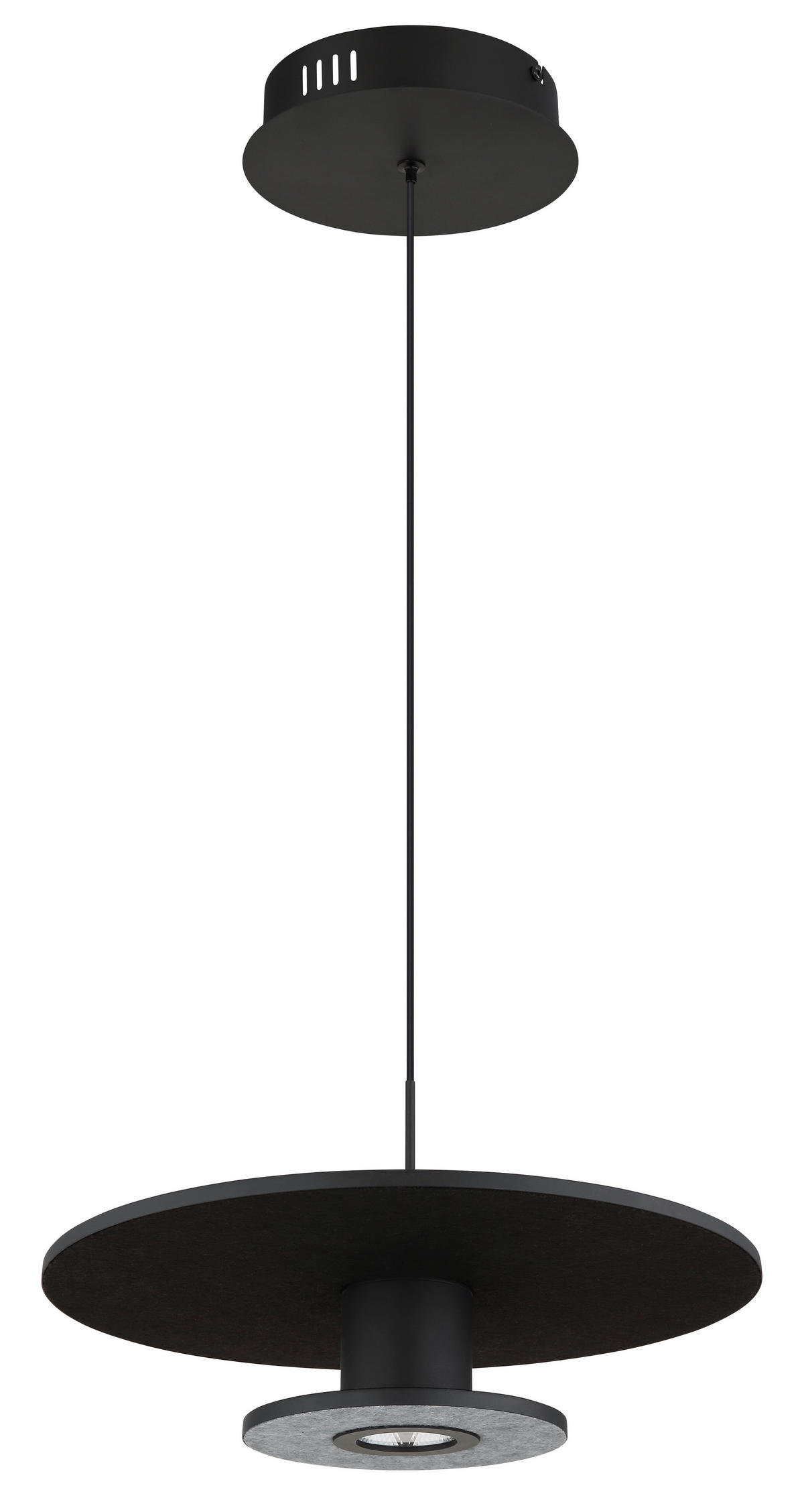 VISEČA LED-SVETILKA   //3000 K/230 V/ - črna, Basics, kovina/umetna masa (38/150cm) - Globo