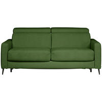 SCHLAFSOFA MIT TEMPUR MATRATZE Velours Grün  - Schwarz/Grün, Design, Textil/Metall (200/85-99/104cm) - Novel