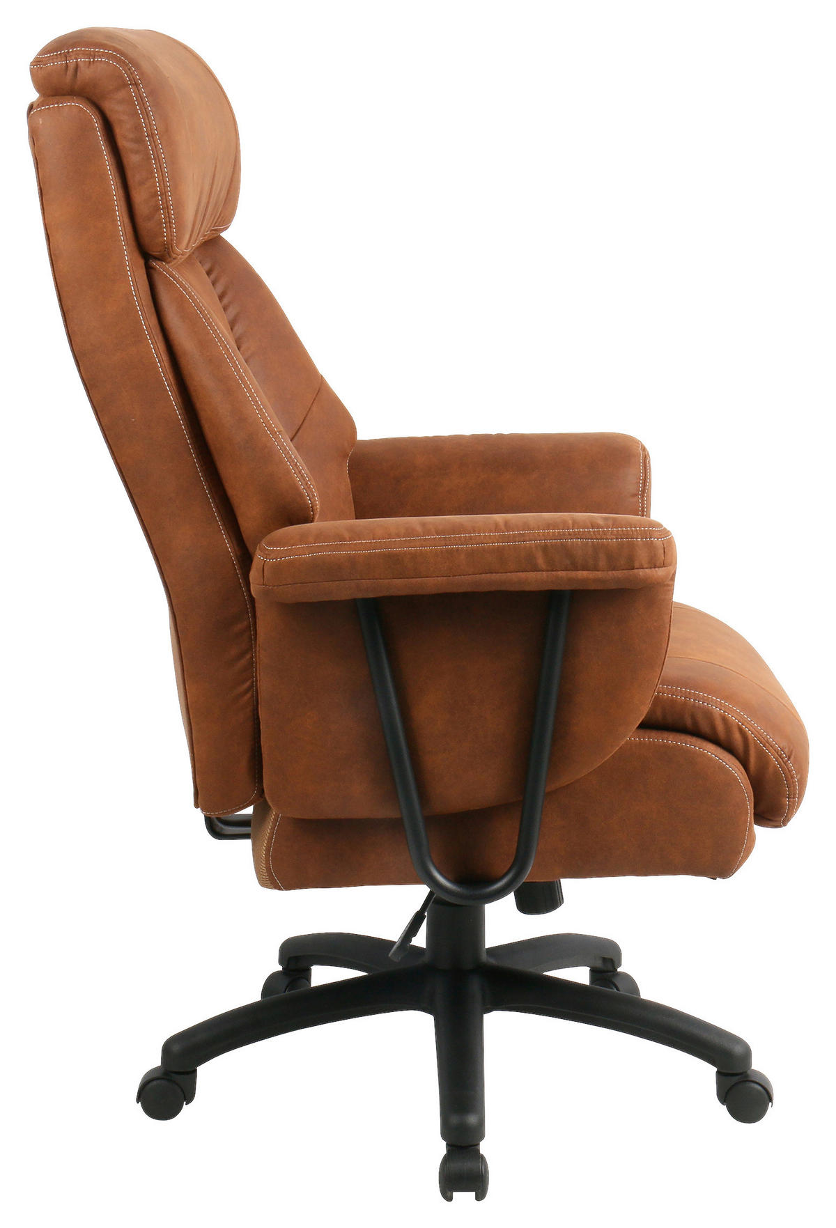 CHEFSESSEL Velours Braun, Schwarz  - Schwarz/Braun, MODERN, Kunststoff/Textil (84/120-128/85cm) - MID.YOU