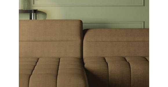 ECKSOFA Olivgrün Flachgewebe Rücken echt, Kopfteilverstellung, Sitztiefenverstellung  - Schwarz/Olivgrün, KONVENTIONELL, Textil/Metall (175/272cm) - Carryhome