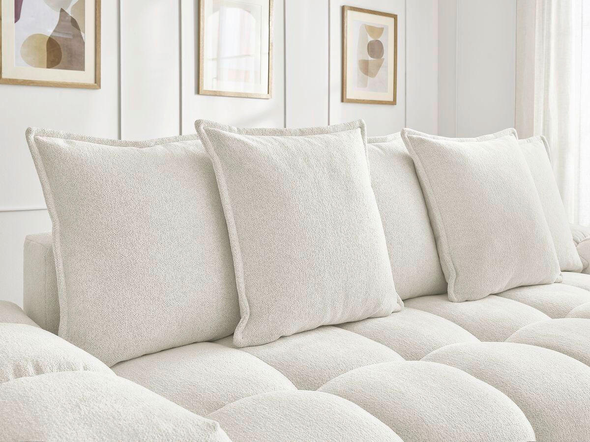 SCHLAFSOFA EVEREST  mit Armteil links, Armteil rechts Flachgewebe Weiß  - Schwarz/Weiß, MODERN, Kunststoff/Textil (278/115/90cm) - Livetastic