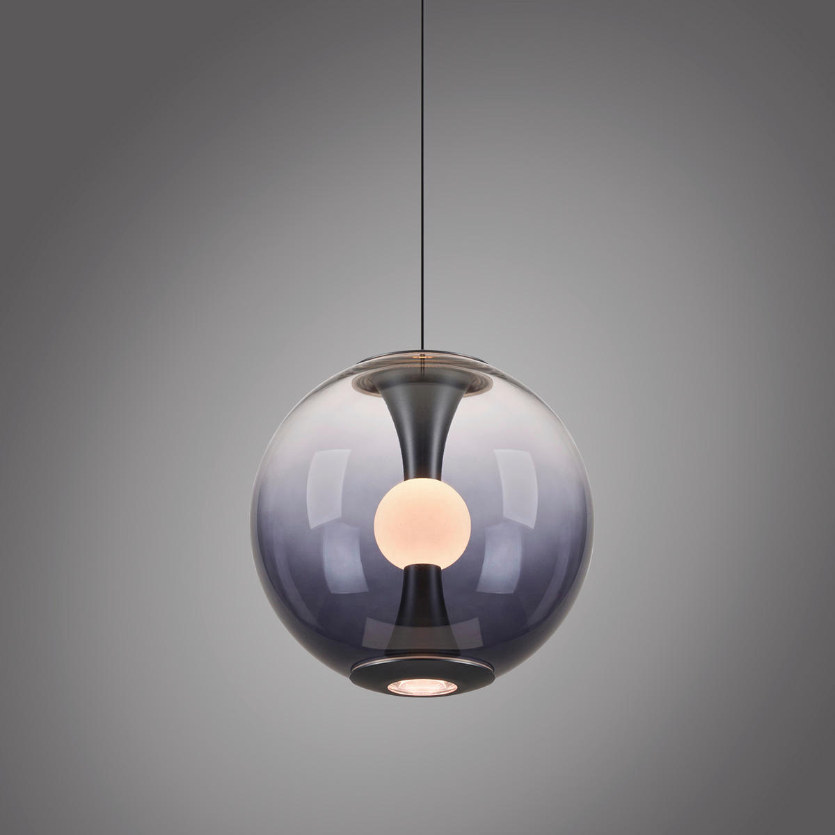 LED-PENDELLEUCHTE PURE Glow 20/80-200 cm   - Grau, MODERN, Glas/Kunststoff (20/80-200cm) - Neuhaus PURE