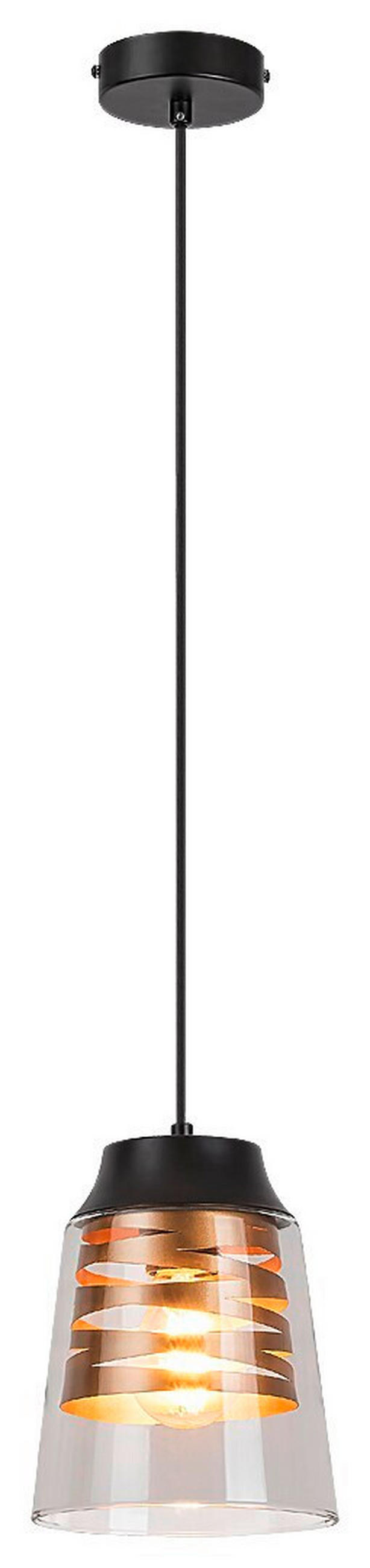 VISEČA SVETILKA  Zenaida  120/15,5 cm          E27 - zlate barve/črna, Trend, kovina/steklo (120/15,5cm)