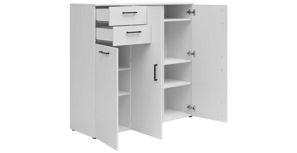 KOMMODE 120/115/40 cm in Weiß - Anthrazit/Schwarz, MODERN, Holzwerkstoff/Kunststoff (120/115/40cm) - Carryhome