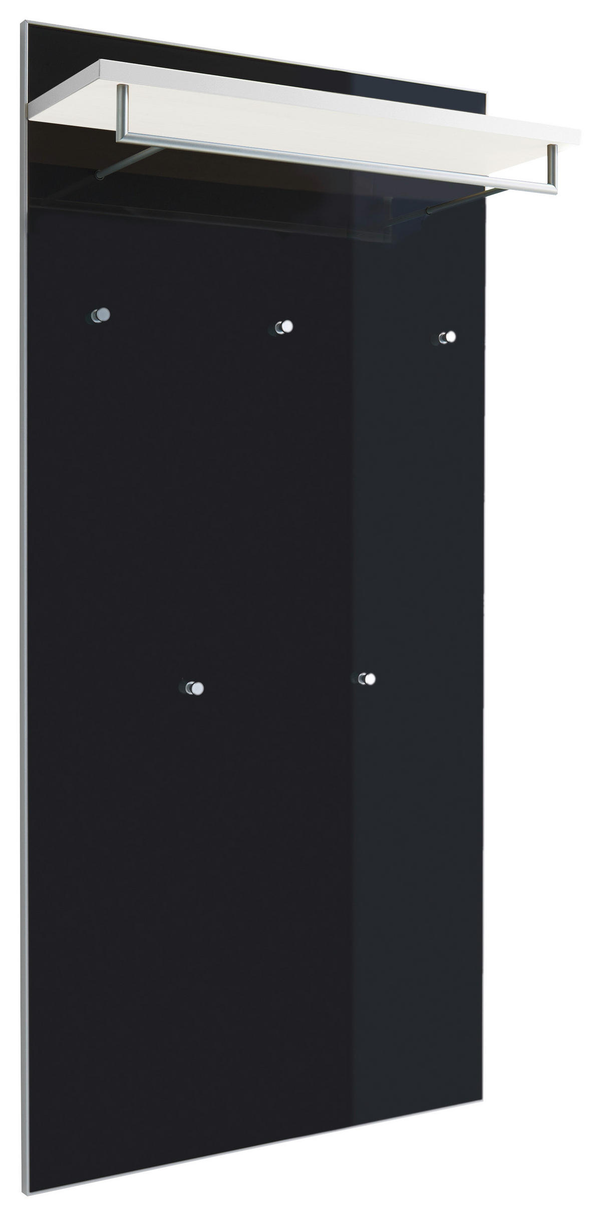 GARDEROBENPANEEL  in 80/170/27 cm  - Anthrazit/Weiß, Design, Glas/Holzwerkstoff (80/170/27cm)