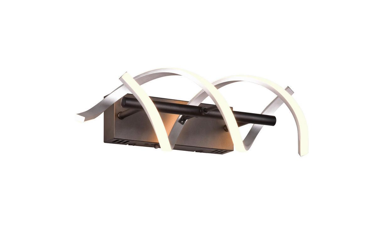 LED-WANDLEUCHTE - Schwarz/Alufarben, Design, Metall (47/13,5/20,5cm) - Trio Leuchten