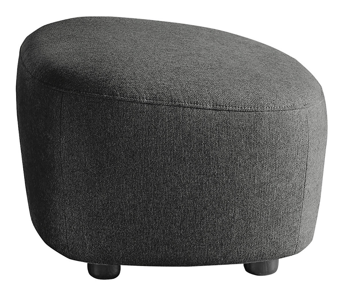 HOCKER Webstoff Graphitfarben  - Schwarz/Graphitfarben, Design, Kunststoff/Textil (54/41/57cm) - SetOne by Musterring