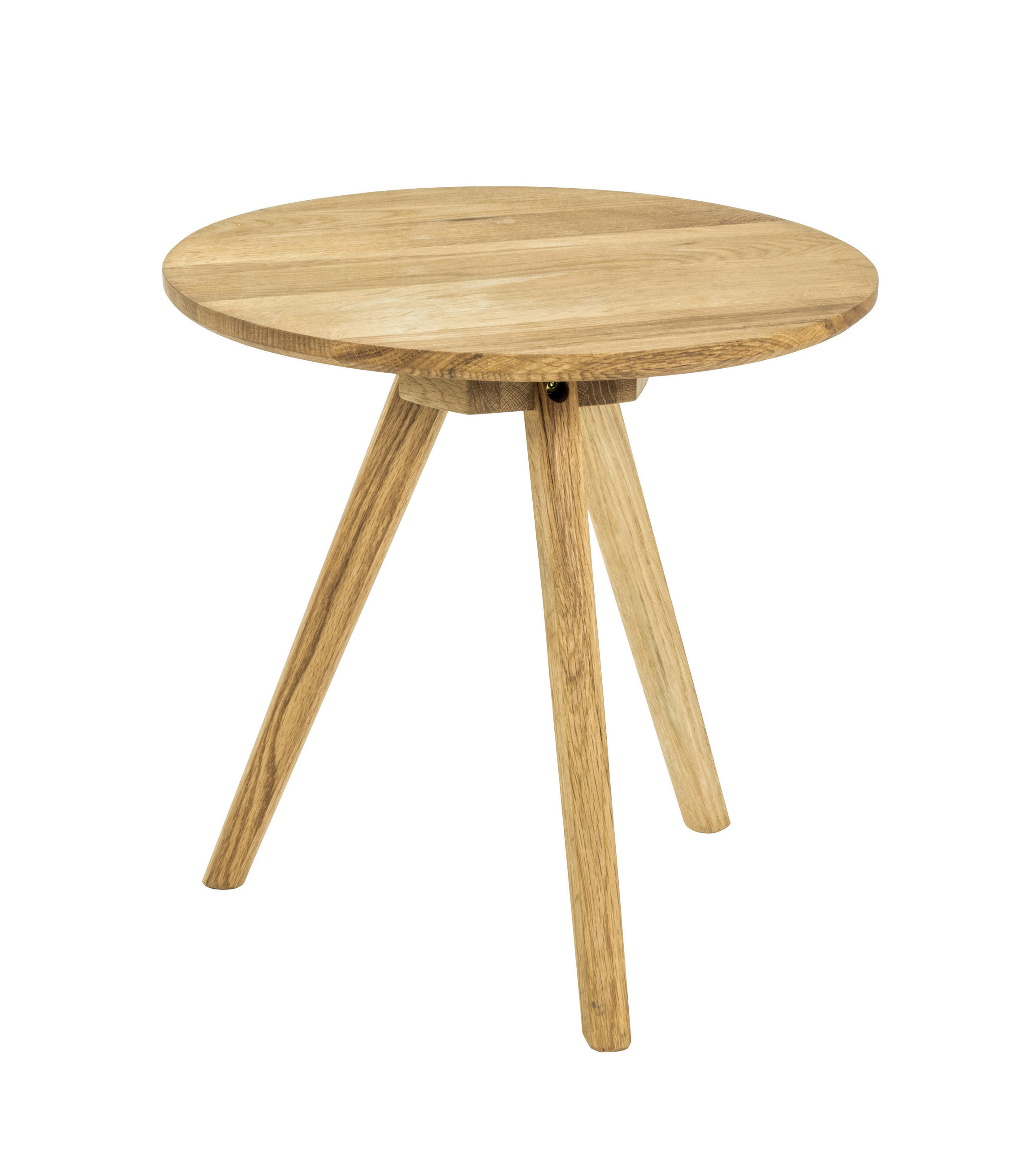 BEISTELLTISCH 40/40/40 cm Eiche massiv Eichefarben rund - Eichefarben, Natur, Holz (40/40/40cm)