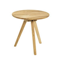 BEISTELLTISCH 40/40/40 cm Eiche massiv Eichefarben rund  - Eichefarben, Natur, Holz (40/40/40cm)