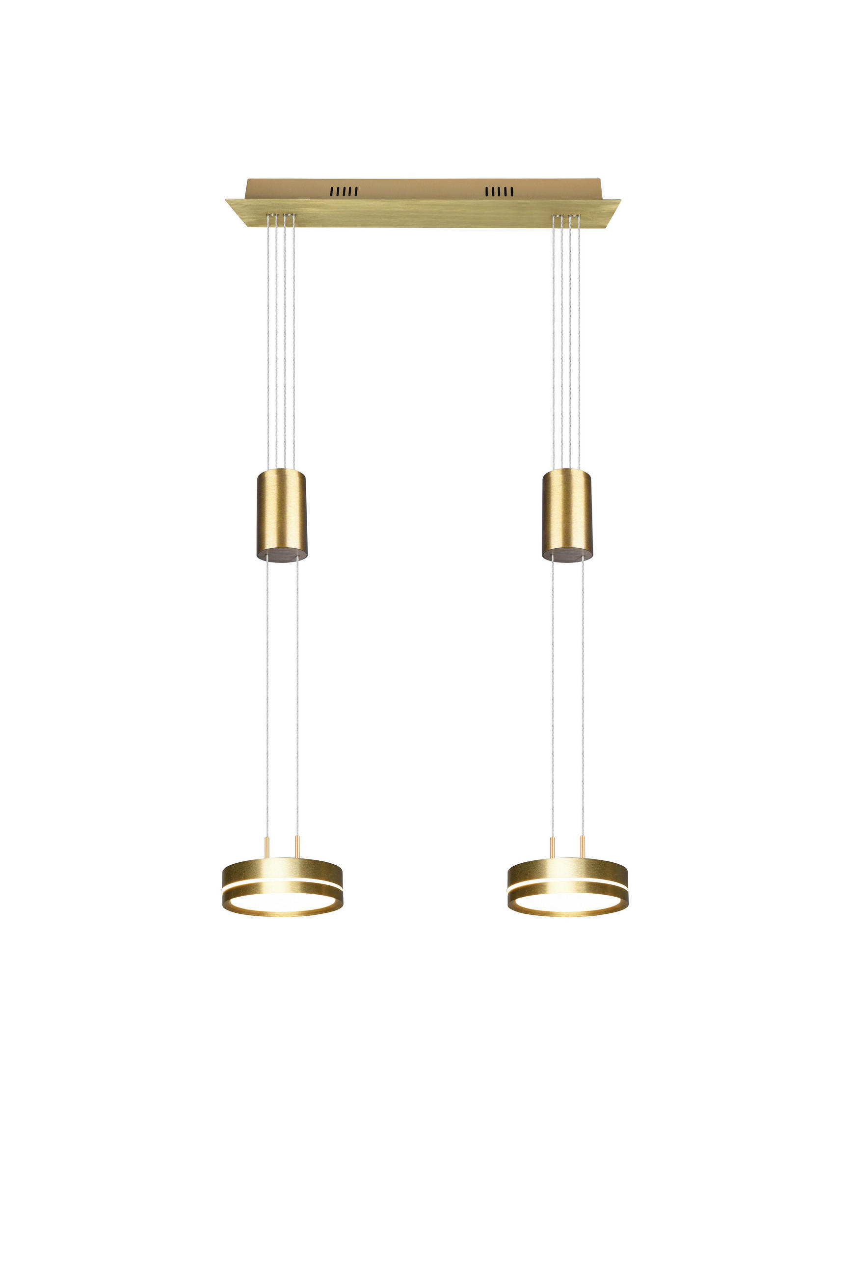 LED-HÄNGLAMPA 55/14/150 cm  - mässingsfärgad, Basics, metall (55/14/150cm) - Trio Leuchten
