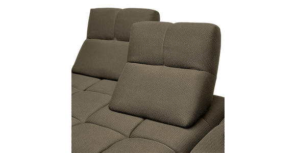 ECKSOFA in Struktur Graubraun 313/233 cm - Graubraun/Schwarz, Design, Kunststoff/Textil (313/233cm) - Emilio Belluti