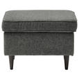HOCKER Mikrovelours Anthrazit  - Anthrazit/Schwarz, Basics, Holz/Textil (63/43/42cm) - Carryhome