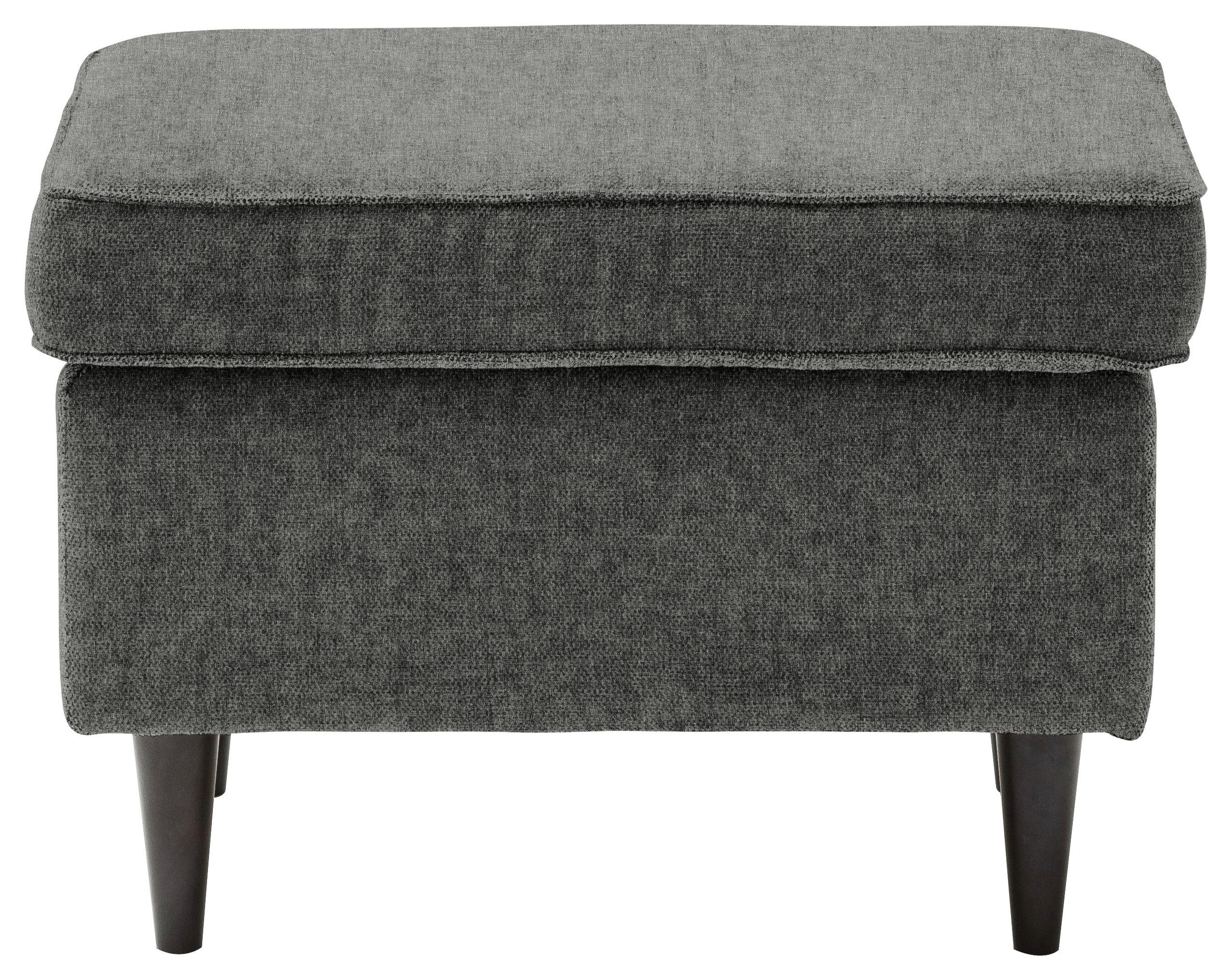 HOCKER Mikrovelours Anthrazit  - Anthrazit/Schwarz, Basics, Holz/Textil (63/43/42cm) - Carryhome