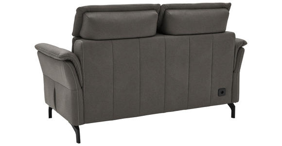 2-SITZER-SOFA in Mikrofaser Schieferfarben - Schieferfarben/Schwarz, KONVENTIONELL, Textil/Metall (178/103/95cm) - Dieter Knoll