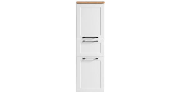 MIDISCHRANK 40/130/35 cm - Eiche Wotan/Schwarz, ROMANTIK / LANDHAUS, Holzwerkstoff/Kunststoff (40/130/35cm) - Xora