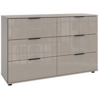 SIDEBOARD  130/83/41 cm 6 Schublade(n)  - Schwarz/Sahara, KONVENTIONELL, Glas/Holzwerkstoff (130/83/41cm) - Boxxx