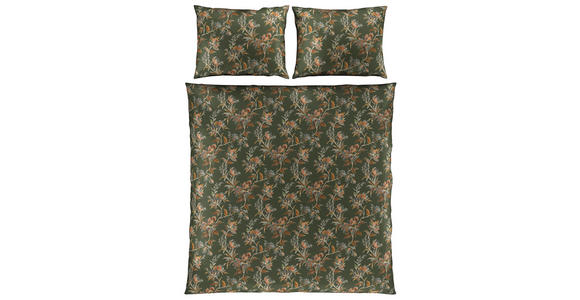 WENDEBETTWÄSCHE Satin 140/200 cm - Grün, KONVENTIONELL, Textil (140/200cm) - Esposa