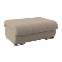 HOCKER Textil Braun  - Chromfarben/Braun, Modern, Textil/Metall (100/43/80cm) - Livetastic
