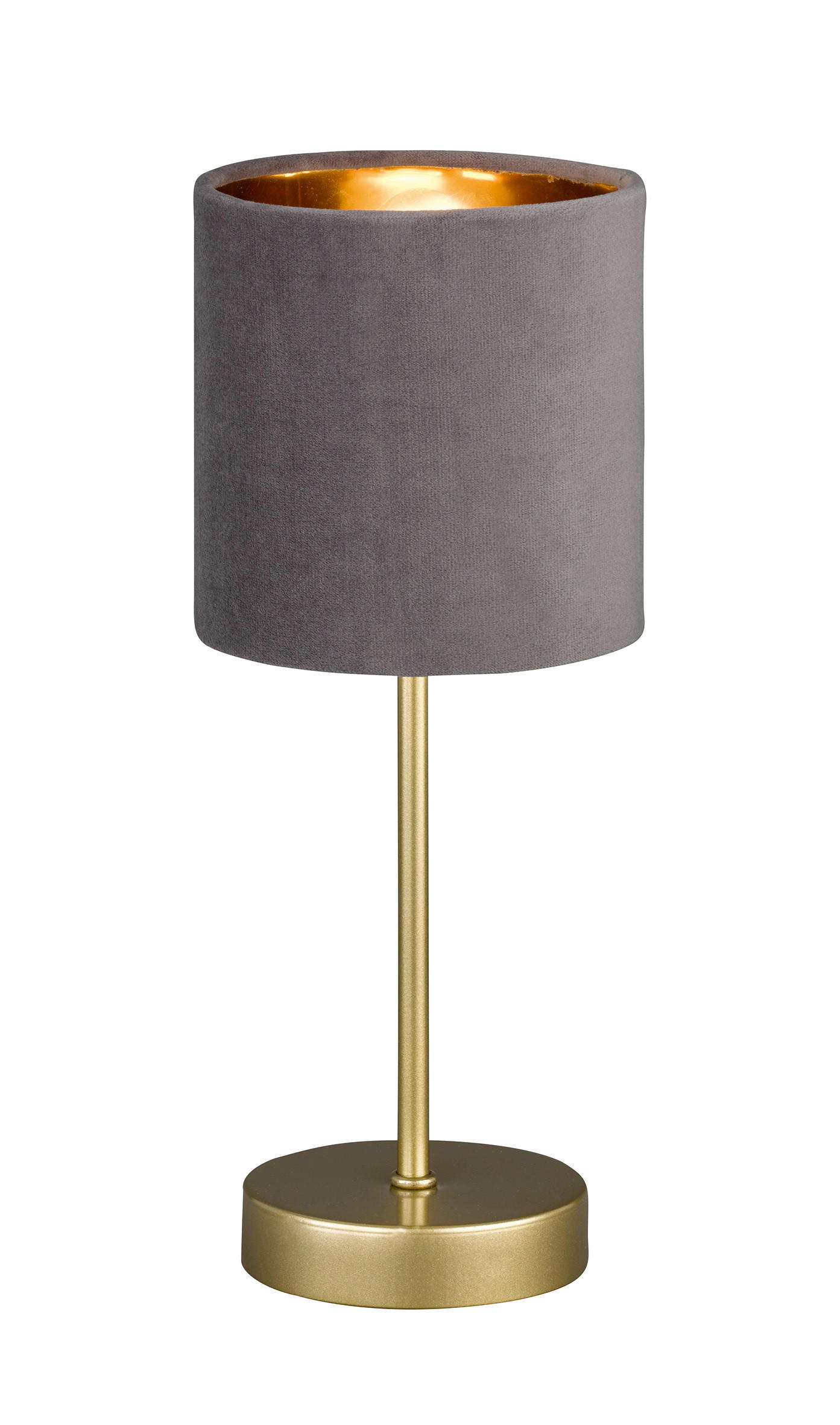 BORDSLAMPA 13/34 cm   - grå/guldfärgad, Design, metall/textil (13/34cm) - Best Price