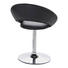 STUHL Lederlook Chromfarben, Schwarz - Chromfarben/Schwarz, Design, Textil/Metall (60/82/53cm) - CARRYHOME
