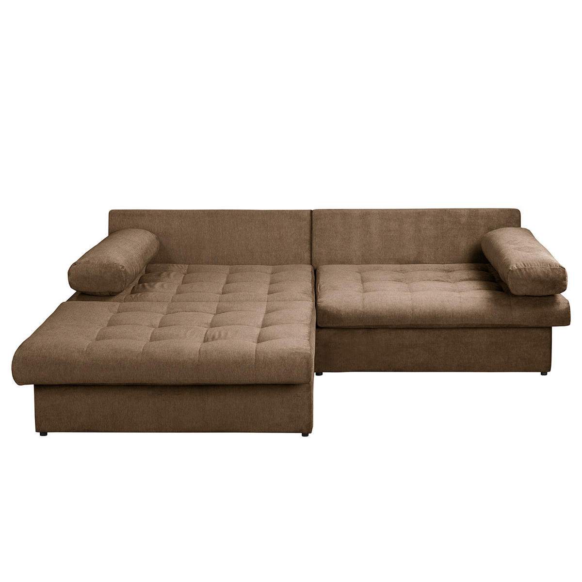 ECKSOFA Naomi Braun Mikrofaser Rückenkissen  - Schwarz/Braun, Design, Kunststoff/Textil (243/284cm) - P & B