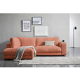 ECKSOFA in Cord Rostfarben  - Rostfarben/Schwarz, Design, Kunststoff/Textil (224/265cm) - Hom`in