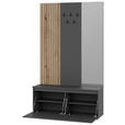 GARDEROBE  in 120/200/36,6 cm  - Eichefarben/Anthrazit, KONVENTIONELL, Holzwerkstoff (120/200/36,6cm) - Carryhome