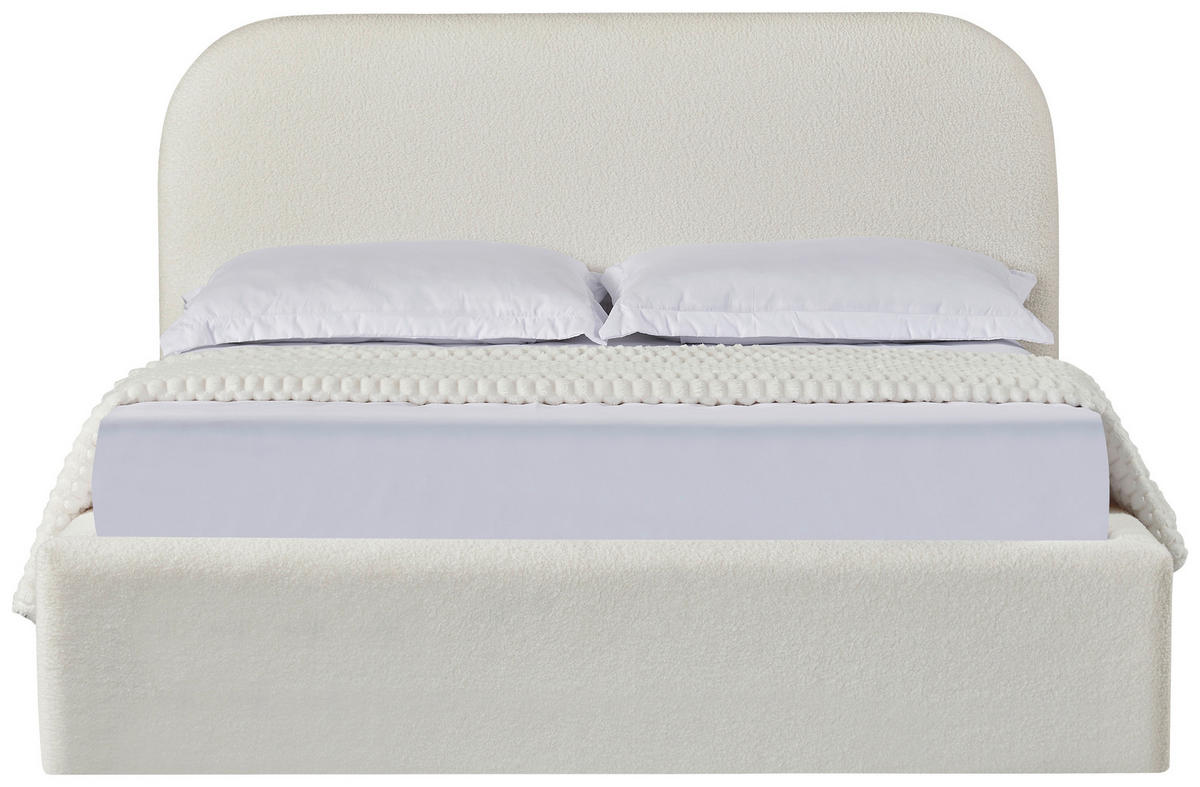 POLSTERBETT Lattenrost, Bettkasten Creme 140/200 cm  - Creme/Schwarz, MODERN, Holz/Kunststoff (140/200cm) - Livetastic