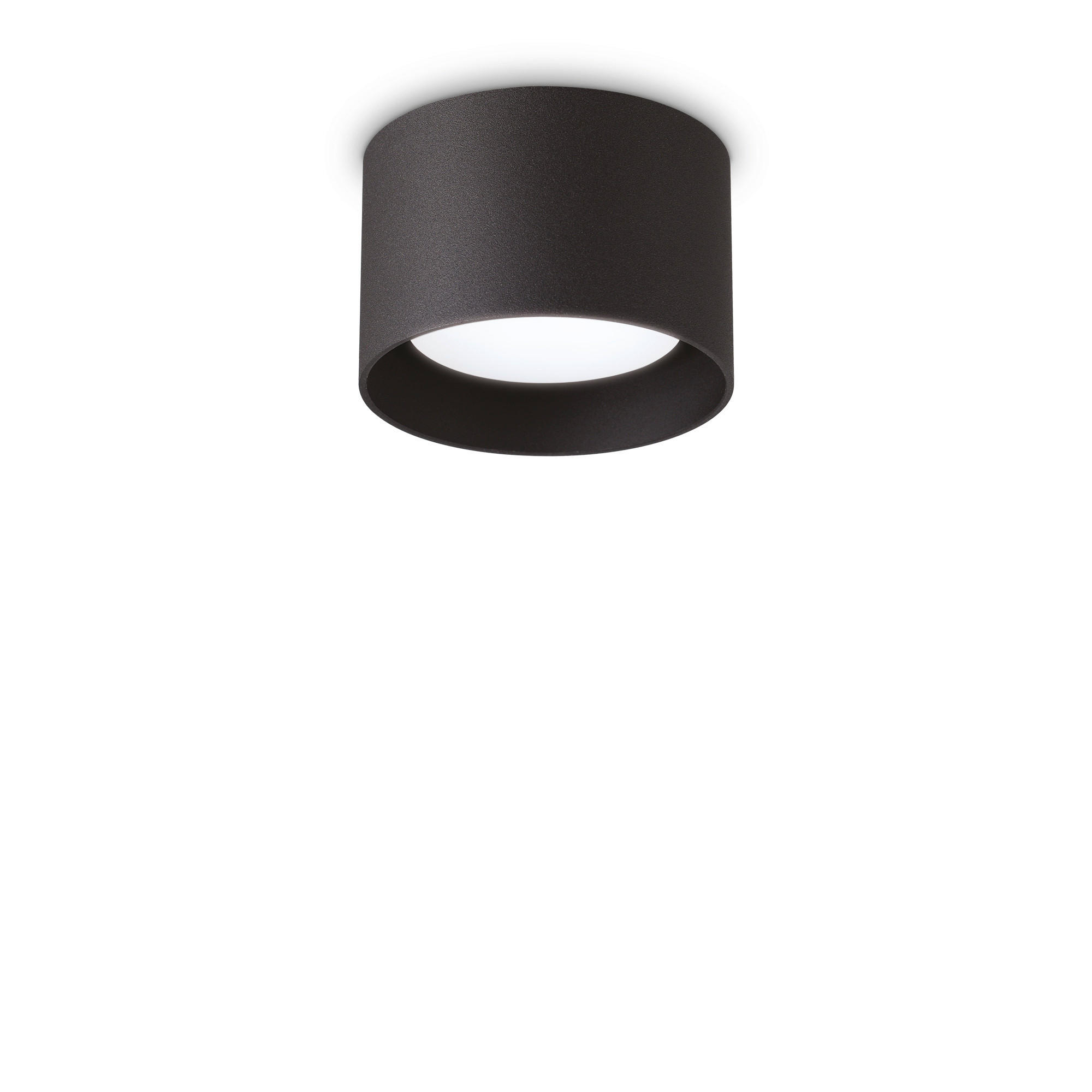 DECKENLEUCHTE  10/6,5 cm    - Schwarz, Basics, Metall (10/6,5cm) - Ideal Lux