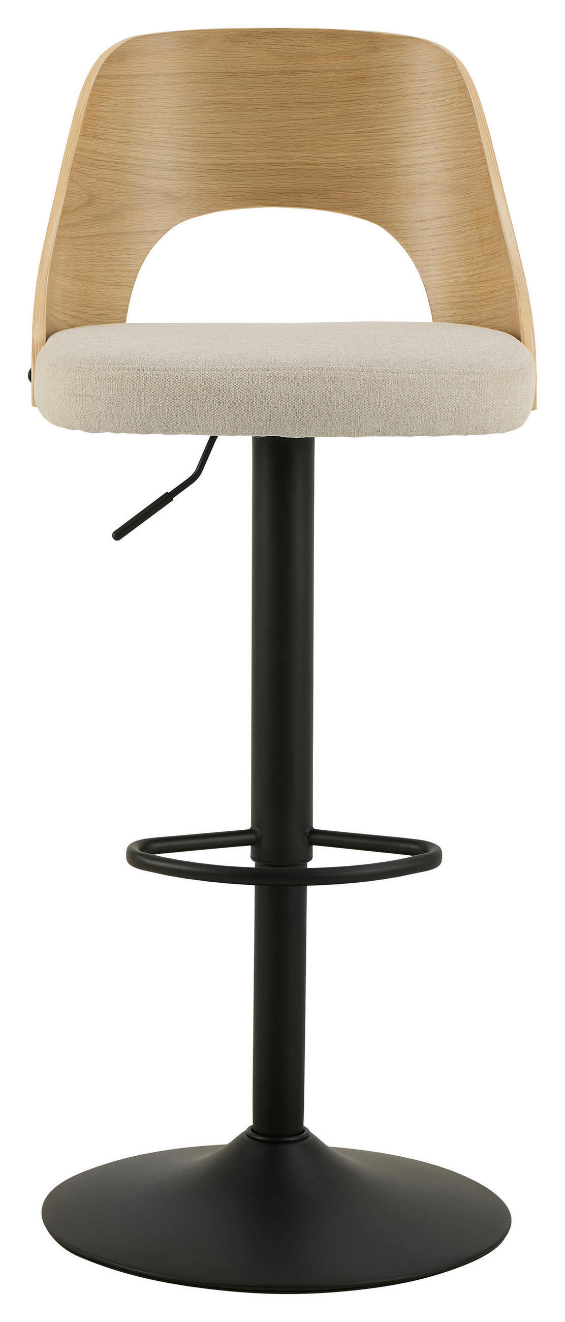 BARHOCKER in Metall, Textil, Holzwerkstoff Beige  - Beige/Schwarz, Modern, Holzwerkstoff/Textil (47/113/50,5cm) - MID.YOU