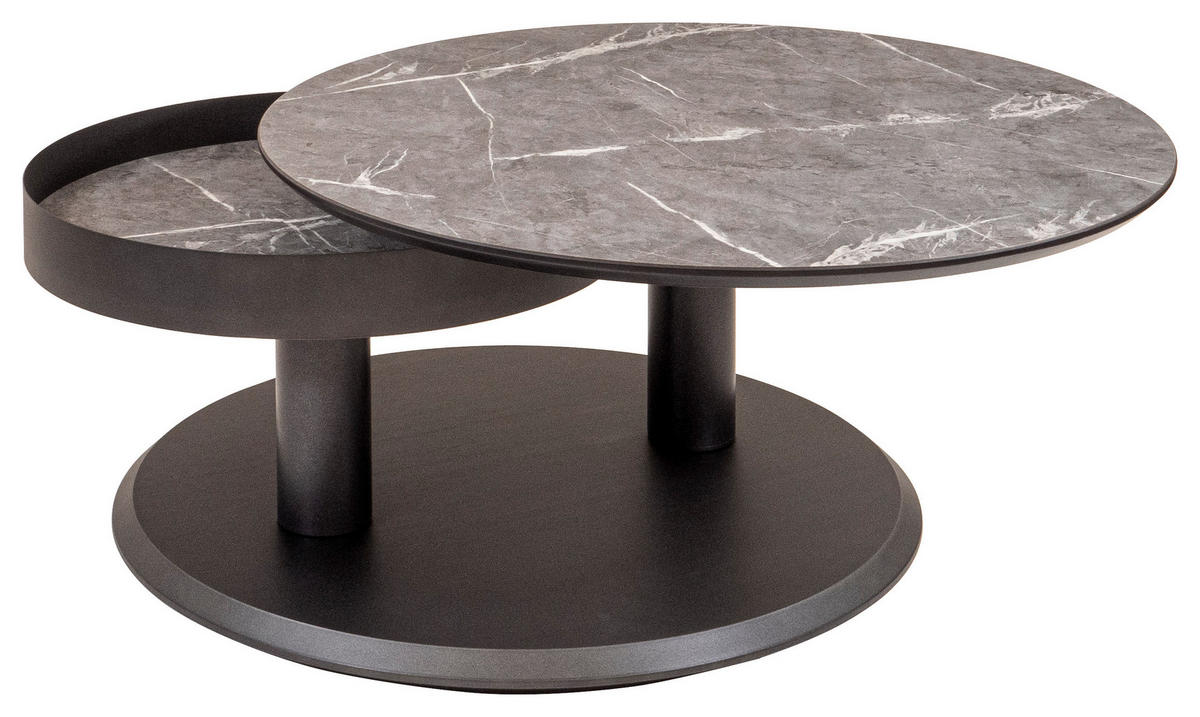 COUCHTISCH in Metall, Kunststoff, Holzwerkstoff 75/75/38-43 cm  - Anthrazit, Design, Holzwerkstoff/Kunststoff (75/75/38-43cm) - Venda