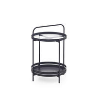 COUCHTISCH rund Schwarz  - Schwarz, Design, Glas/Metall (44/62/44cm) - MID.YOU