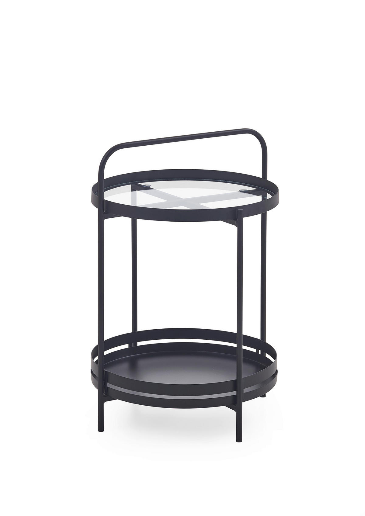 COUCHTISCH rund Schwarz  - Schwarz, Design, Glas/Metall (44/62/44cm) - MID.YOU