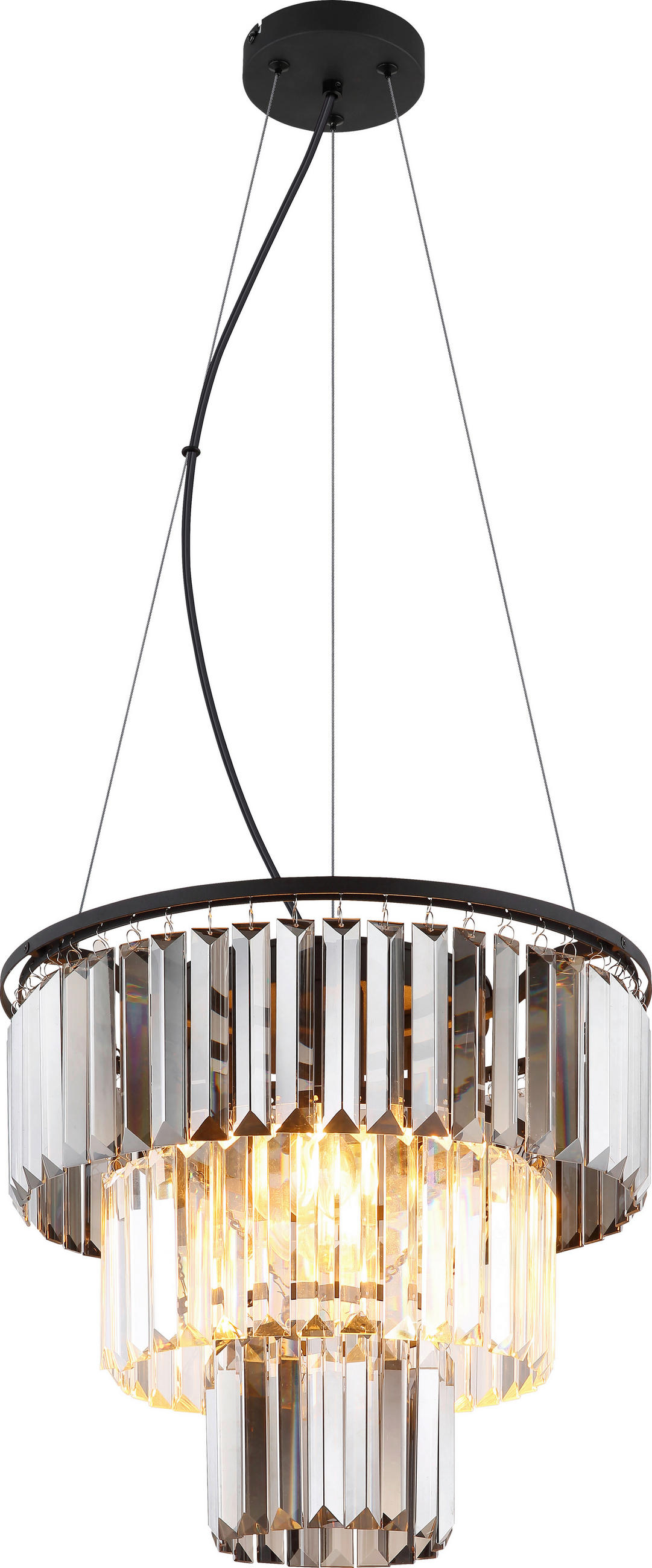 HÄNGELEUCHTE 40/120 cm   - Schwarz, MODERN, Kunststoff/Metall (40/120cm) - Collet's Monde