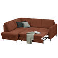 ECKSOFA in Chenille Rostfarben  - Rostfarben/Schwarz, MODERN, Holz/Textil (184/241cm) - Carryhome