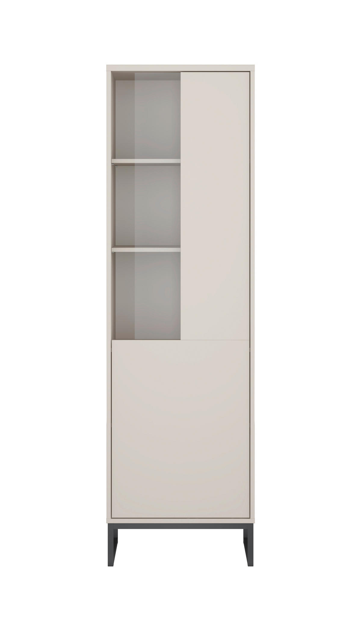 VITRINE Kaschmir  - Kaschmir/Schwarz, Design, Glas/Holzwerkstoff (53,4/180,7/36,5cm) - MID.YOU