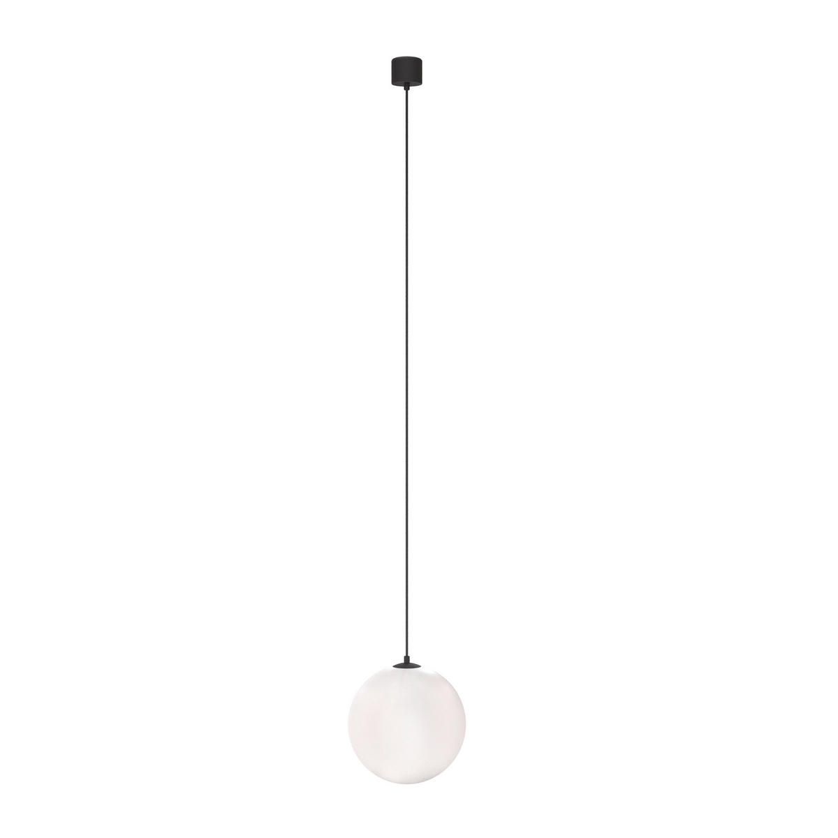 PENDELLEUCHTE 20/20 cm    - Weiss/Schwarz, Trend, Glas/Kunststoff (20/20cm) - MAYTONI