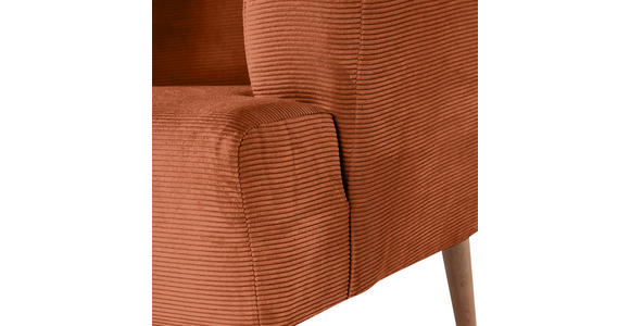 SESSEL Cord Rostfarben    - Rostfarben/Buchefarben, Design, Holz/Textil (85/71/80cm) - Hom`in