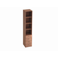 REGAL Nussbaumfarben  - Nussbaumfarben/Alufarben, KONVENTIONELL, Holzwerkstoff/Metall (40/215,6/42cm) - Venda