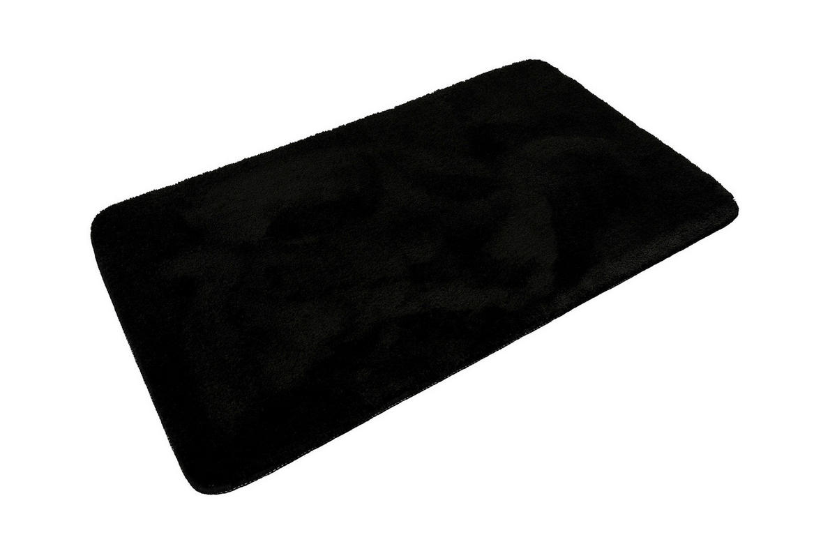 BADTEPPICH Schwarz 80/150 cm  - Schwarz, Basics, Textil (80/150cm) - WECON HOME