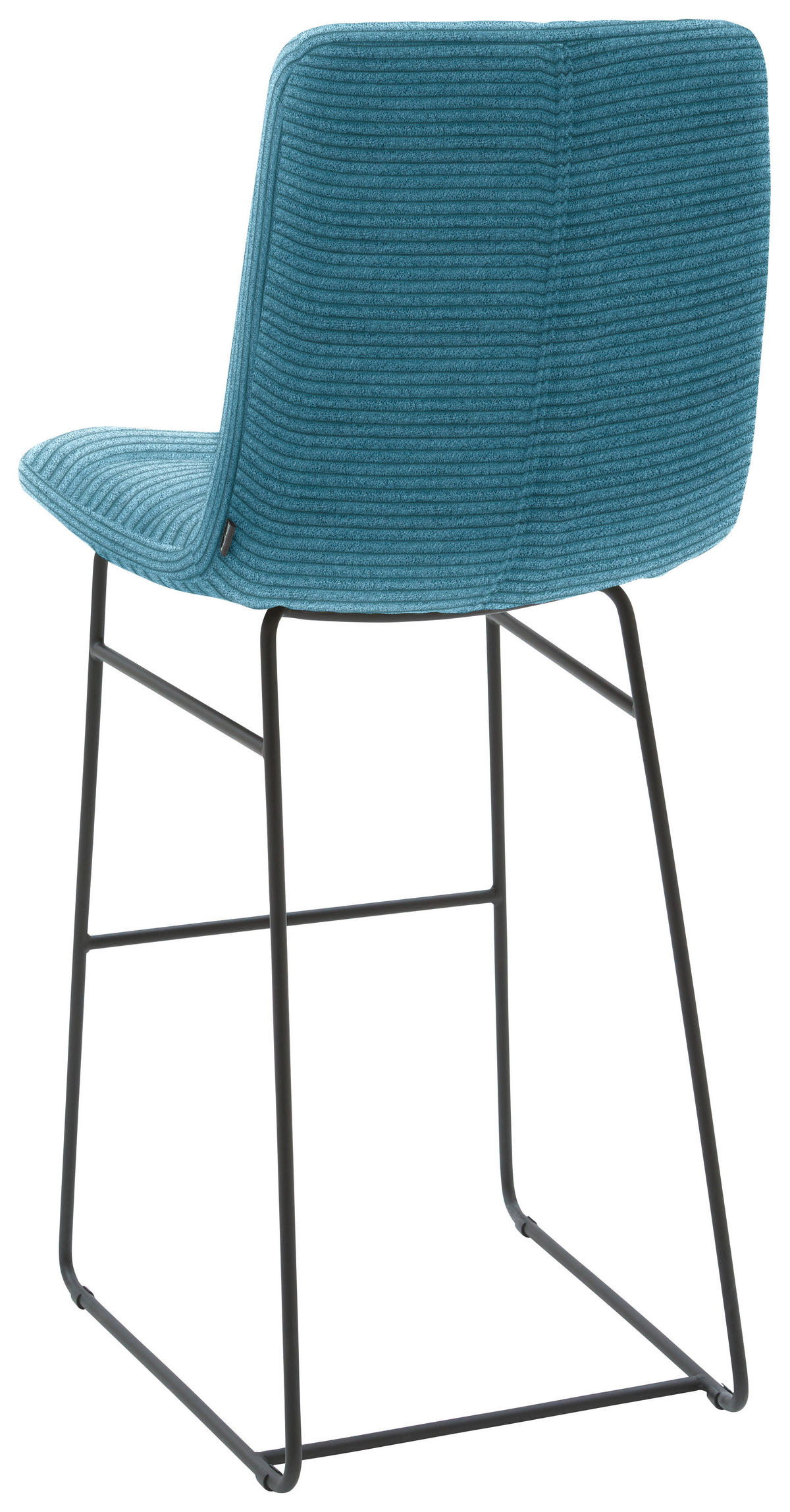 BARHOCKER in Textil Petrol  - Petrol/Schwarz, Design, Textil/Metall (52/122/66cm) - Dieter Knoll