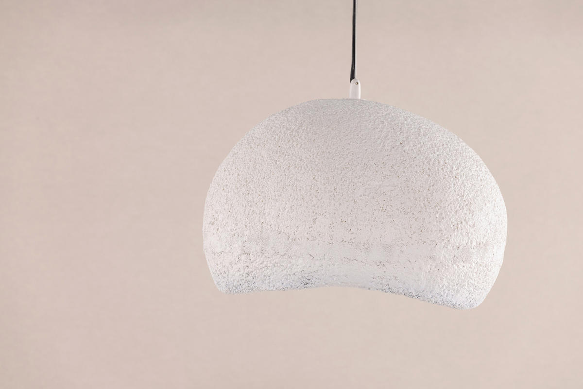 HÄNGELEUCHTE 40/26/40 cm   - Weiß, Basics, Naturmaterialien (40/26/40cm) - P & B