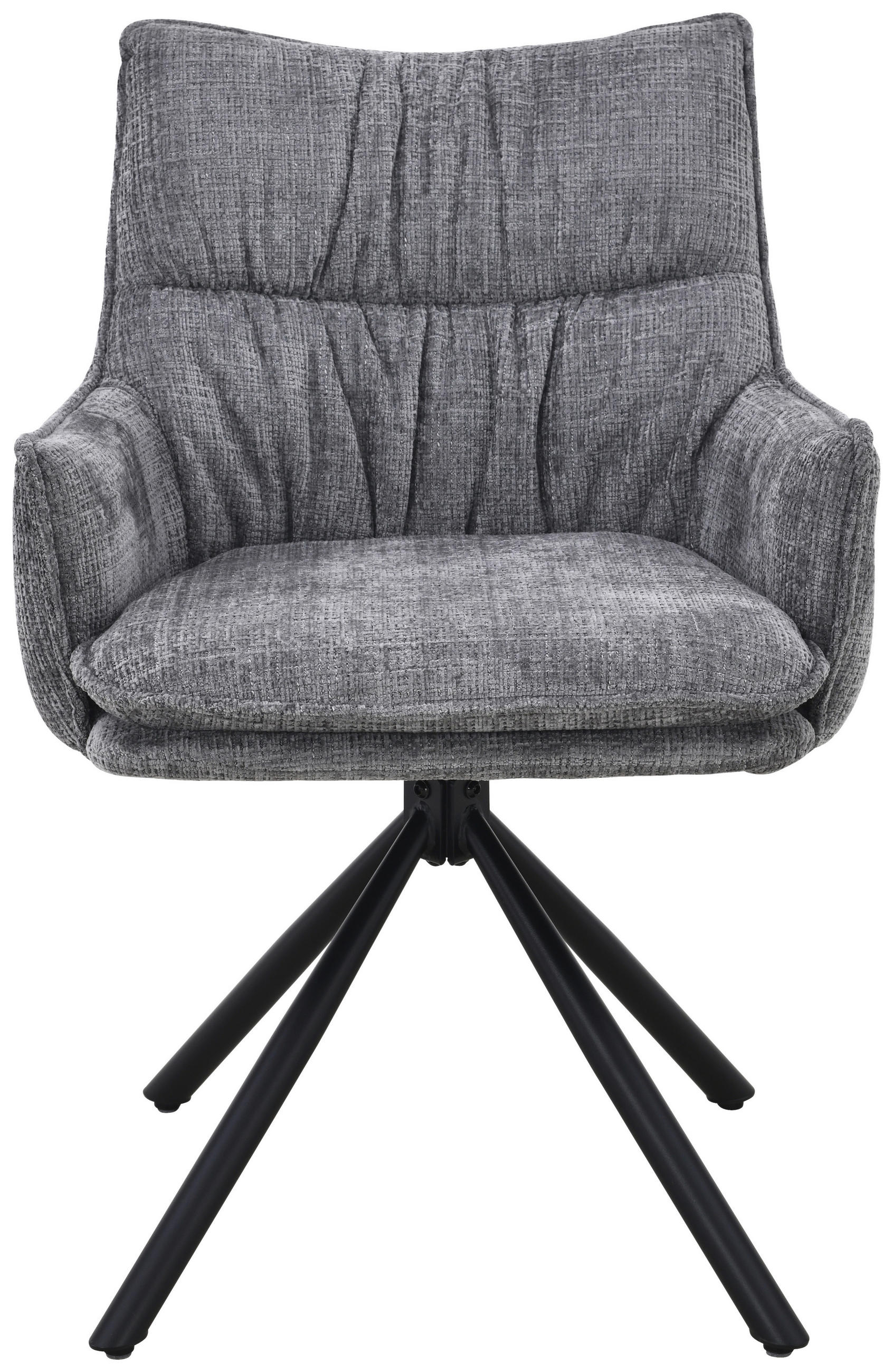 ARMLEHNSTUHL   Chenille  Grau, Schwarz  - Schwarz/Grau, MODERN, Holz/Textil (57/90/67cm) - Livetastic