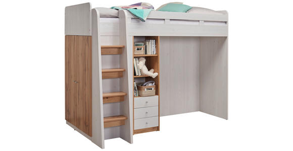 HOCHBETT 90/200 cm - Eichefarben/Weiß, KONVENTIONELL, Holzwerkstoff (90/200cm) - Carryhome