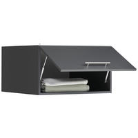 AUFSATZSCHRANK 67,5/38/67,5 cm  in  - Anthrazit/Silberfarben, Design, Holzwerkstoff/Metall (67,5/38/67,5cm)