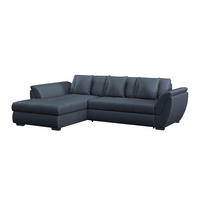 HÖRNSOFFA i vävt tyg mörkblå  - svart/mörkblå, Design, textil/plast (187/278cm) - Livetastic