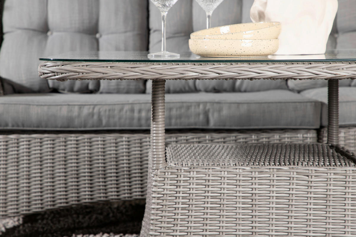 LOUNGEGRUPP  - grå, Klassisk, textil/plast - Gardenson