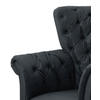 OHRENSESSEL in Velours Anthrazit  - Anthrazit/Schwarz, Design, Holz/Textil (96/112/86cm) - MID.YOU