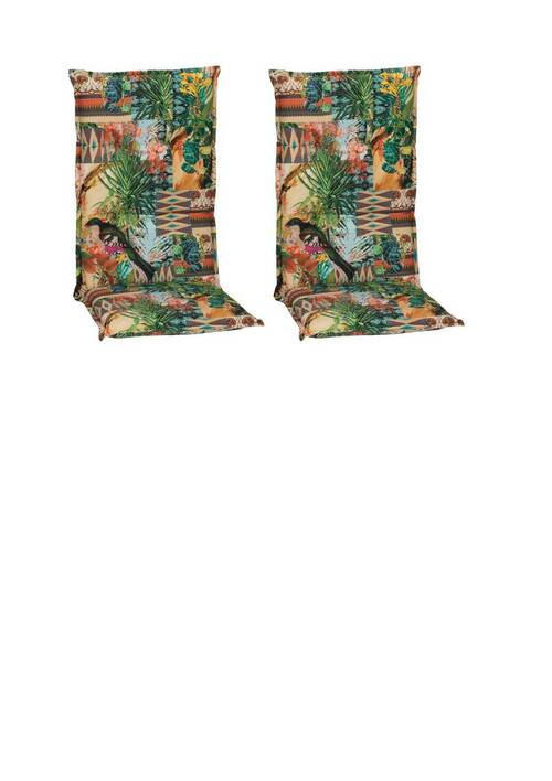 SESSELAUFLAGE Blätter  - Grün, Basics, Textil (118/46/8cm) - Gardenson